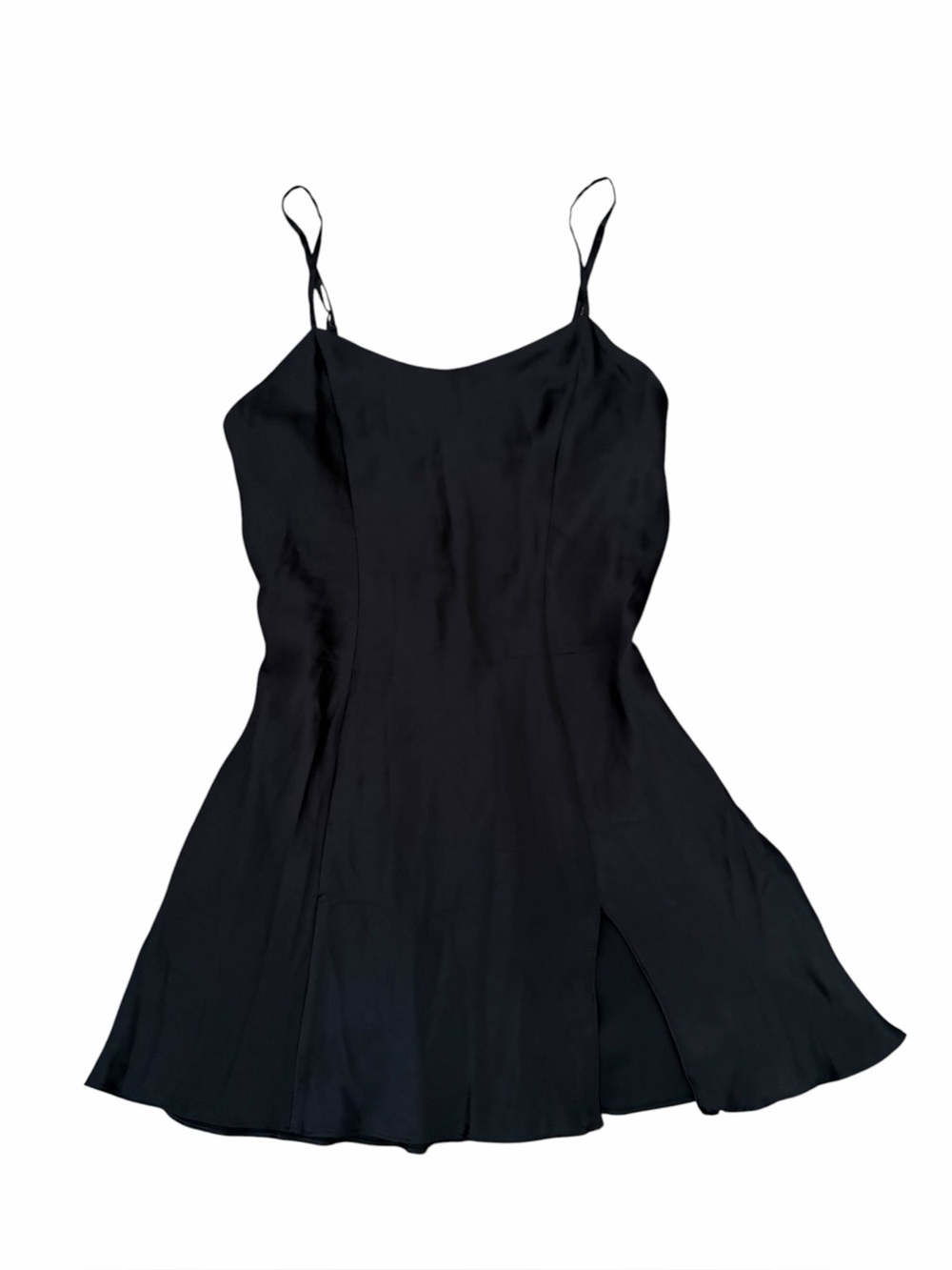 Vintage 1998 Victoria's Secret 100% Silk Black Slip Dress Medium
